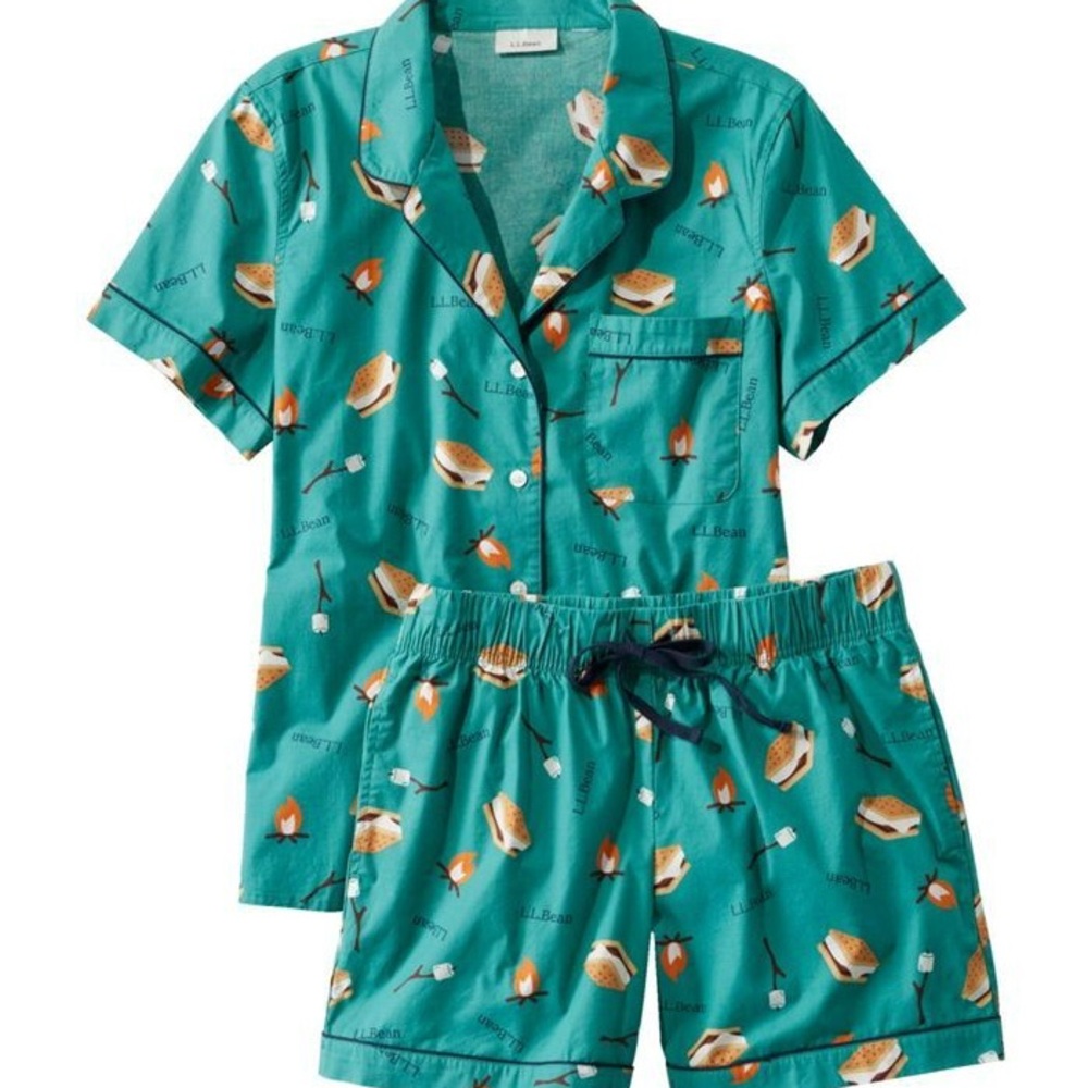 L.L. Bean Campfire S’more Pajama Set Women